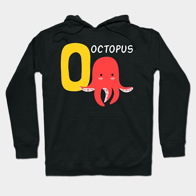 octopus funny alphabet Hoodie by Kids series